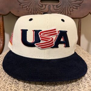 New Era USA Baseball Flat Brim Hat